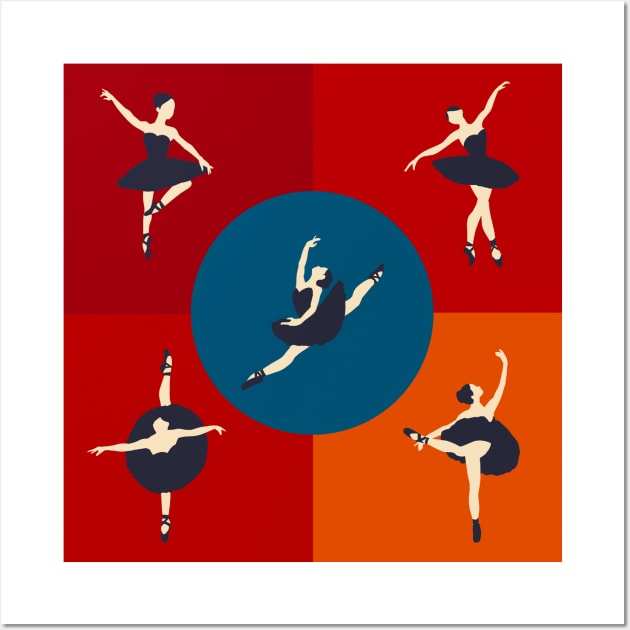 5 classic dancers in tutu Wall Art by Mimie20